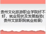 贵州文化旅游职业学院好不好，就业现状及发展趋势(贵州文旅职院就业前景)
