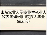 山东农业大学毕业生就业大致去向如何(山东农大毕业生去向)