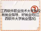 江西软件职业技术大学有没有就业指导，好就业吗(江西软件大学就业情况)