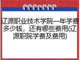 辽源职业技术学院一年学费多少钱，还有哪些费用(辽源职院学费及费用)