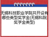 无锡科技职业学院共开设有哪些类型奖学金(无锡科院奖学金类型)