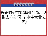 长春财经学院毕业生就业大致去向如何(毕业生就业去向)