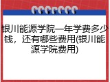 银川能源学院一年学费多少钱，还有哪些费用(银川能源学院费用)