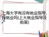 上海大学有没有就业指导，好就业吗(上大就业指导及前景)