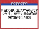 新疆交通职业技术学院有多少学生，师资力量如何(新疆交院师生规模)
