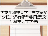 黑龙江科技大学一年学费多少钱，还有哪些费用(黑龙江科技大学学费)
