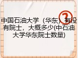中国石油大学（华东）有没有院士，大概多少(中石油大学华东院士数量)