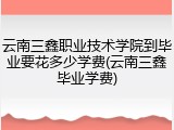 云南三鑫职业技术学院到毕业要花多少学费(云南三鑫毕业学费)