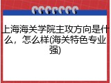 上海海关学院主攻方向是什么，怎么样(海关特色专业强)