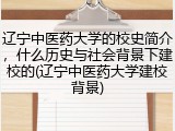 辽宁中医药大学的校史简介，什么历史与社会背景下建校的(辽宁中医药大学建校背景)