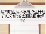 哈密职业技术学院招生计划详细分析(哈密职院招生解析)