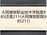 大同煤炭职业技术学院是985还是211(大同煤炭职院985211)