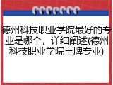 德州科技职业学院最好的专业是哪个，详细阐述(德州科技职业学院王牌专业)