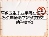 萍乡卫生职业学院在读期间怎么申请助学贷款(在校生助学贷款)