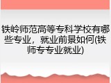 铁岭师范高等专科学校有哪些专业，就业前景如何(铁师专专业就业)