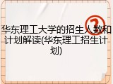 华东理工大学的招生人数和计划解读(华东理工招生计划)