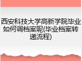 西安科技大学高新学院毕业如何调档案呢(毕业档案转递流程)