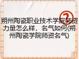 朔州陶瓷职业技术学院师资力量怎么样，名气如何(朔州陶瓷学院师资名气)