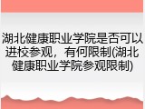 湖北健康职业学院是否可以进校参观，有何限制(湖北健康职业学院参观限制)