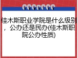 佳木斯职业学院是什么级别，公办还是民办(佳木斯职院公办性质)