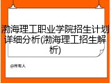 渤海理工职业学院招生计划详细分析(渤海理工招生解析)