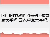 四川护理职业学院是国家重点大学吗(国家重点大学吗)