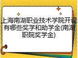 上海南湖职业技术学院开设有哪些奖学和助学金(南湖职院奖学金)