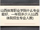 山西体育职业学院什么专业最好，一年招多少人(山西体院招生专业人数)