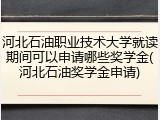 河北石油职业技术大学就读期间可以申请哪些奖学金(河北石油奖学金申请)