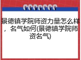景德镇学院师资力量怎么样，名气如何(景德镇学院师资名气)