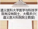 遵义医科大学医学与科技学院有没有院士，大概多少(遵义医大科院院士数量)