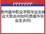 贵州盛华职业学院毕业生就业大致去向如何(贵盛华毕业生去向)
