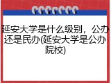 延安大学是什么级别，公办还是民办(延安大学是公办院校)