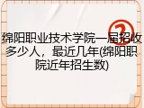绵阳职业技术学院一届招收多少人，最近几年(绵阳职院近年招生数)