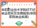 阜阳职业技术学院好不好，就业现状及发展趋势(阜阳职院就业前景)