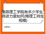 南昌理工学院有多少学生，师资力量如何(南理工师生规模)