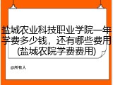 盐城农业科技职业学院一年学费多少钱，还有哪些费用(盐城农院学费费用)