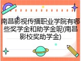 南昌影视传播职业学院有哪些奖学金和助学金呢(南昌影校奖助学金)