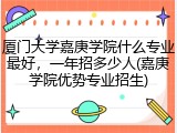 厦门大学嘉庚学院什么专业最好，一年招多少人(嘉庚学院优势专业招生)