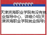 天津滨海职业学院有没有就业指导中心，详细介绍(天津滨海职业学院就业指导)