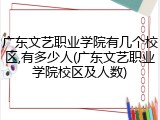广东文艺职业学院有几个校区,有多少人(广东文艺职业学院校区及人数)
