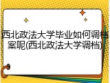 西北政法大学毕业如何调档案呢(西北政法大学调档)