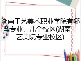 湖南工艺美术职业学院有哪些专业，几个校区(湖南工艺美院专业校区)