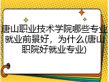 唐山职业技术学院哪些专业就业前景好，为什么(唐山职院好就业专业)