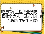 鹤壁汽车工程职业学院一届招收多少人，最近几年(鹤汽院近年招生人数)