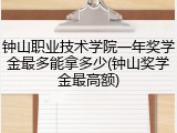 钟山职业技术学院一年奖学金最多能拿多少(钟山奖学金最高额)
