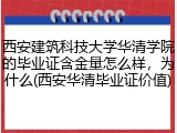 西安建筑科技大学华清学院的毕业证含金量怎么样，为什么(西安华清毕业证价值)