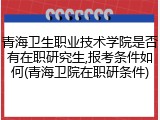青海卫生职业技术学院是否有在职研究生,报考条件如何(青海卫院在职研条件)