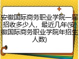 安徽国际商务职业学院一届招收多少人，最近几年(安徽国际商务职业学院年招生人数)