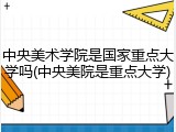 中央美术学院是国家重点大学吗(中央美院是重点大学)
